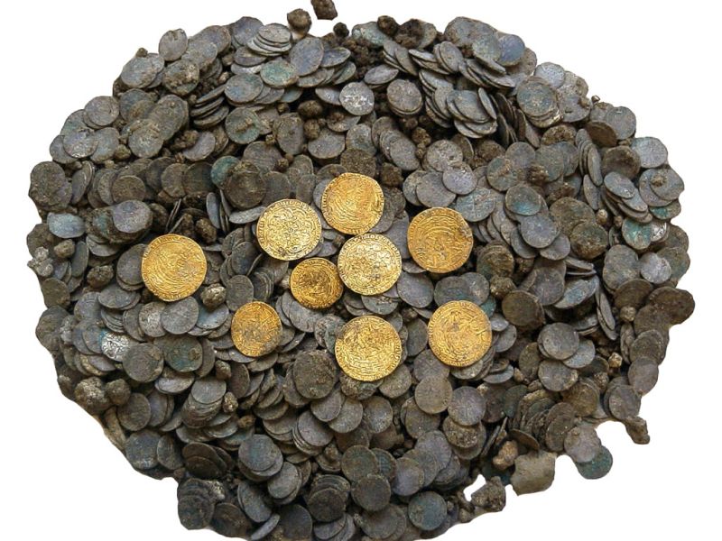 The Chesterton Lane Hoard before conservation